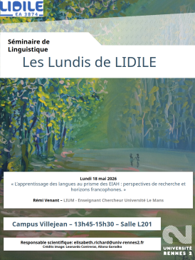 Lundis de LIDILE avec Rémi Venant