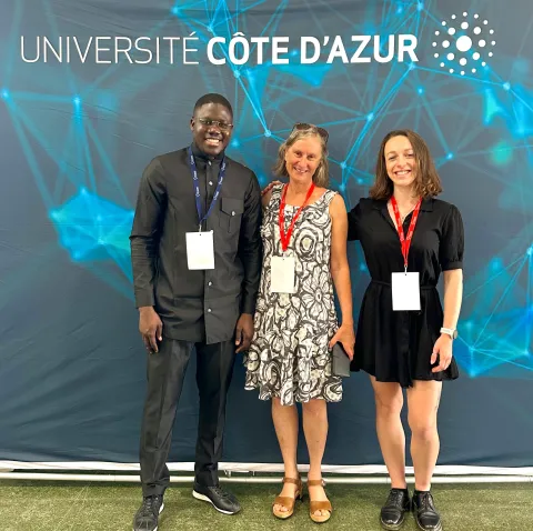 Djibril Dieng, Christine Evain et Madelyn Lines.